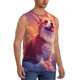 thumbnail image 2 of Fotbe Sunset Cloud Corgi Men's Camiseta sin Mangas Estampada para Hombres, Playera Casual para Gimnasio, Entrenamiento, Playa-Large, 2 of 7