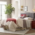 Elle Decor Celeste King Size Headboard Brown Weave