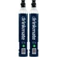 thumbnail image 2 of Drinkmate Threaded 60L CO2 Exchange Cabonation Cylinders (Set of 2), Compatible w/ SodaStream (Screw-In), Aarke, Ninja Thirsti, 14.5 Oz, Cartridge Gas Canister Refill, 2 of 7