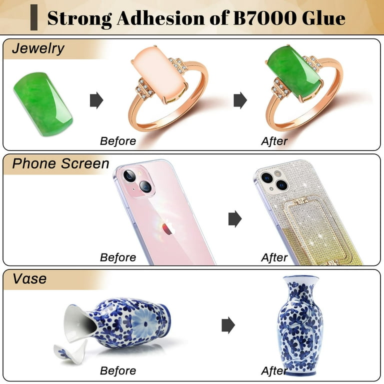 50ML Strength Super Adhesive Clear Liquid E-6000 Glue Diy Phone Case Crafts  Pearls Jewelry Rhinestones