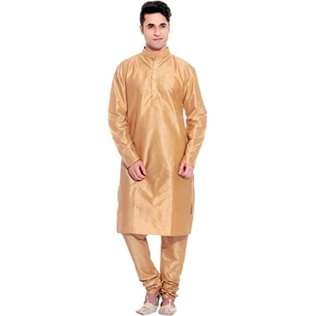

Royal Men s Solid Silk Blend Kurta & Churidaar Set