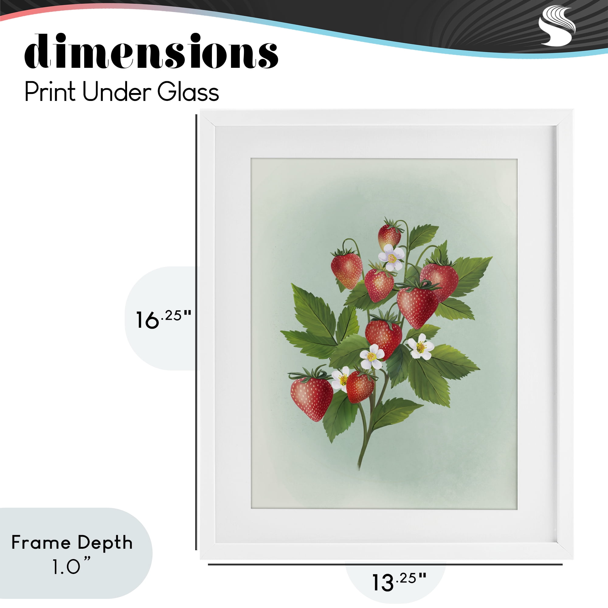 Stupell Industries Vintage Strawberry Bundle White Framed Print Under Glass, design by Diane Neukirch