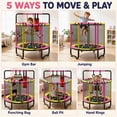 thumbnail image 2 of 55” Toddler Trampoline for Kids with Enclosure, Kids Trampoline, SEGMART Indoor Trampoline, Small Trampolines for Kids, Mini Trampoline with Sandbag, Rings, Ocean Balls, Gifts for Boys, Girls, 2 of 8