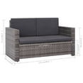 thumbnail image 4 of vidaXL 2 Piece Garden Lounge Set with Cushions Poly Rattan Grey, 4 of 5