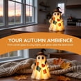 thumbnail image 5 of Lighted Vintage Patchwork Ghost, Vintage Halloween Decor, Patchwork Ghost with Pumpkin Lantern, Rustic Ghost Figurine for Mantel Shelf Entryway Porch, 5 of 7