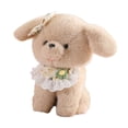 thumbnail image 2 of Perro Animal relleno figura de felpa niña muñeca regalo decoración del hogar juguete de peluche de dibujos animados realista juguete de peluche para Gris claro, 2 of 8