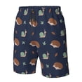 thumbnail image 4 of Balery Hedgehog And Snail Traje de Baño Estilo Hawaiano para Hombre, Shorts de Secado Rápido con Bolsillos-3X-Large, 4 of 6