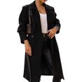 thumbnail image 1 of LinYooLi Women's Notch Lapel Wrap Coat Winter Casual Wool Blend Overcoat Mid-Length Coat with Blet, 1 of 5