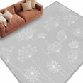 thumbnail image 6 of Grey Dandelion Area Rug 6x9 Washable Rug Non Slip Spring Modern Minimalist Country Flower Large Area Rug Soft Stainresistant Indoor Floor Carpet for Living Room Bedroom Home Office Dining Room, 6 of 8