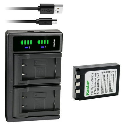 Kastar 1-Pack Li-10B Battery and LTD2 USB Charger Compatible with Olympus MJU 10  MJU 15  MJU 20  MJU 25  MJU 30  MJU 40  MJU 300  MJU 400  MJU 410  MJU 500  MJU 600  MJU 800  MJU 810 Camera