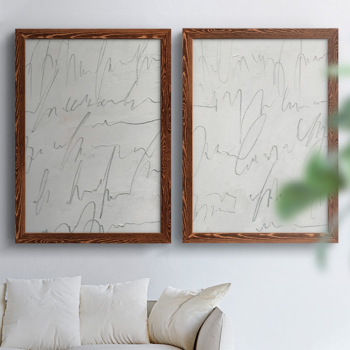 Scrabble I - Premium Framed Canvas 2 Piece Set - Ready to Hang
