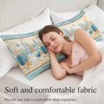 thumbnail image 5 of Starfish Coastal Blue Throw Pillow Covers, Summer Ocean Coral Conch Vintage Soft Breathable Pillow Cases with Zipper for Sleeping, Long Body Pillowcases for Couch Bed Sofa Chair 20x54 Inches, 5 of 9