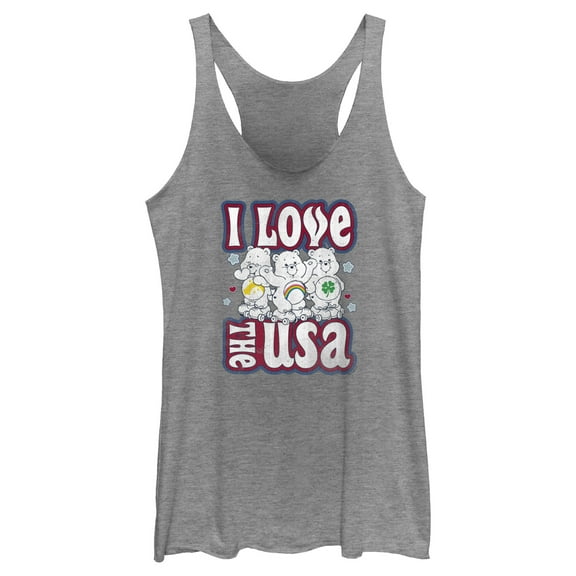 Women's Care Bears I Love the USA  Racerback Tank Top