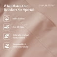 thumbnail image 4 of Casa Platino Queen Sheets – Long-Staple 100% Cotton Bed Sets, Hotel Luxury Refreshing Percale, Fade Resistant, Easy Wash 15” Deep Pocket – Sepia Rose, 4 of 7