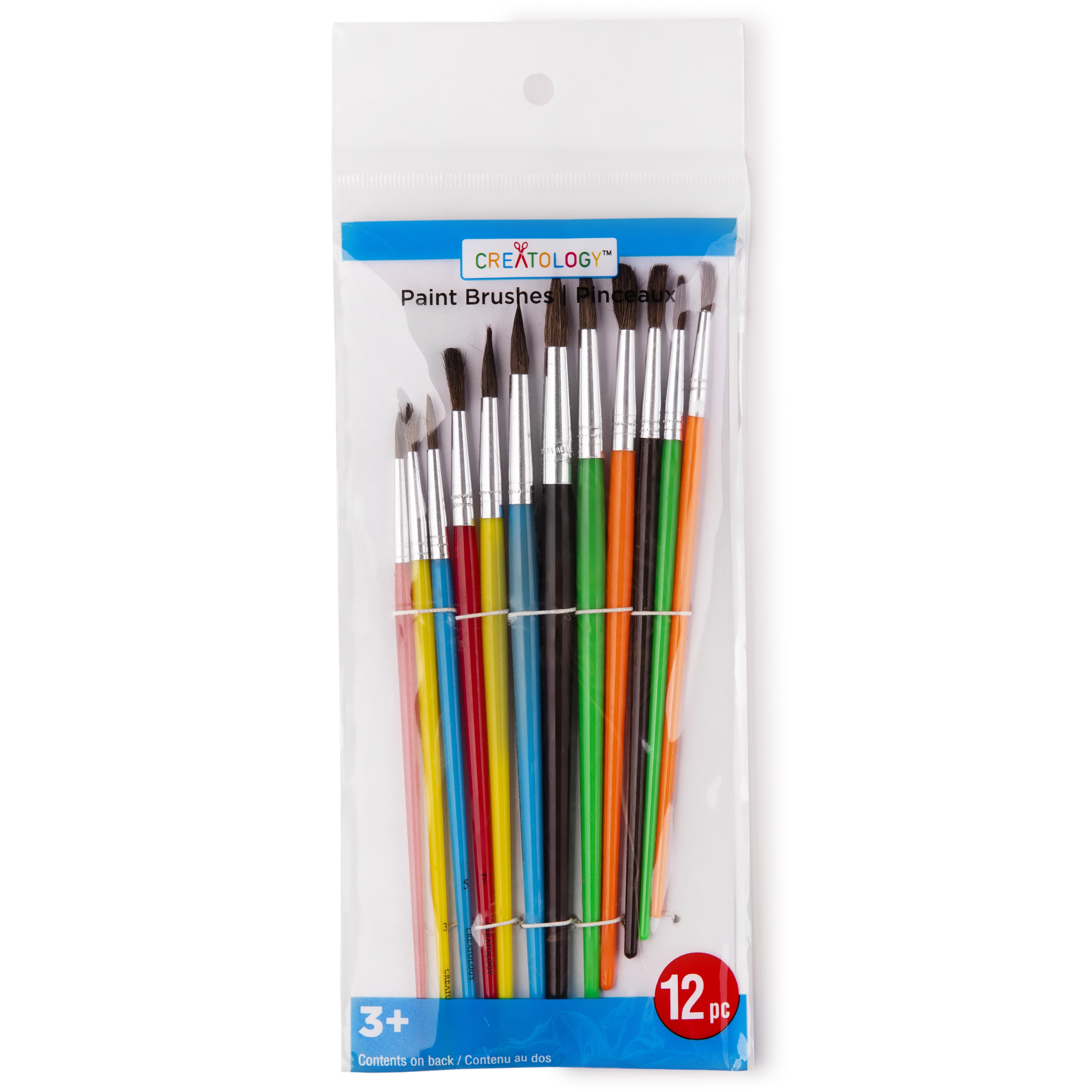 12 Packs: 12 ct. (144 total) Natural Bristle Paintbrushes by Creatology