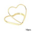 thumbnail image 2 of tredstone 10Pcs Dining Table Clips Metal Heart Double-Layer Cards Holders DIY Desktop Message Crafts Stand Business Party Restaurant Silver, 2 of 8