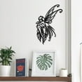 thumbnail image 5 of Fairy Shape Metal Wall Decor Iron Wall Display Hanging Wall Art Home Indoor Decoration Simple Living Room Bedroom Kitchen Garden Gift for Family Friends Women Men 11.8x7.9 Inch Black Colorful DIY, 5 of 9