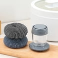 thumbnail image 2 of Cleaning Supplies Multifunctional Kitchen Soap Dispenser Replaceable Head Washing Liquid Storage Tank Steel Wire for Pots Pans Add liquid PET, 2 of 9