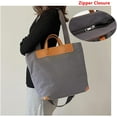 thumbnail image 2 of CoCopeanut Canvas Tote Shoulder Bag Fashion Satchel Bag Crossbody Hobo Tote with Zipper Large Capacity Daily Working Handbag, 2 of 6