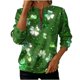 thumbnail image 3 of TaTaai Women's St. Patrick's Day Print Loose Round Neck Sweatshirt Casual Long Sleeve Pullover Top Soft for Daily Streetwear Office Home Spring Fall Winter Gift, 3 of 5