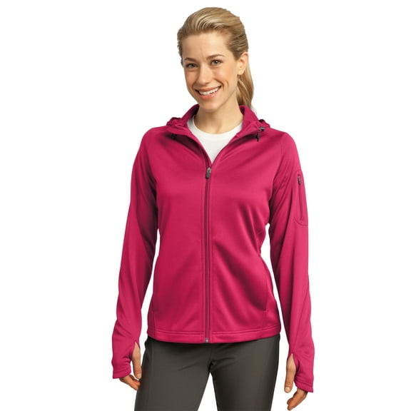Sport-Tek® Ladies Tech Fleece Full-Zip Hooded Jacket. L248