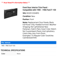 thumbnail image 2 of Front Door Interior Trim Panel - Compatible with 1980 - 1986 Ford F-150 1981 1982 1983 1984 1985, 2 of 4