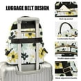 thumbnail image 3 of FORMRS Mini Backpack Purse for Women Quilted Travel Daypack Casual Shoulder Bag, White Flower, 3 of 7