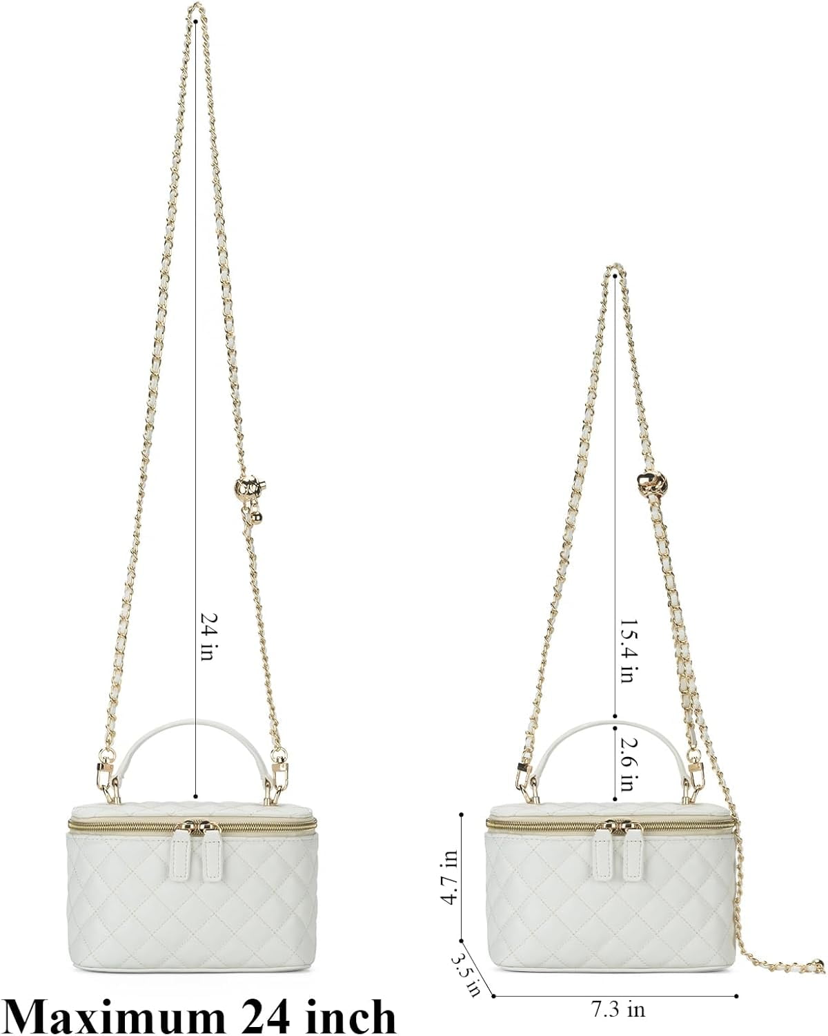 mirlewaiy Mini Quilted Box Crossbody Bags for Women, Small Square Designer Clutch Purses with Adjustable Chain Strap