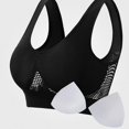 thumbnail image 2 of WAVSUF Women's Seamless Sports Bras High Support Wirefree with Removable Pads Daily Active Yoga Bras Black Size S-5XL, 2 of 7
