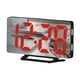 thumbnail image 1 of Reloj despertador digital, reloj LED grande con espejo, reloj de escritorio de 2 puertos para dormitorio rojo, 1 of 8