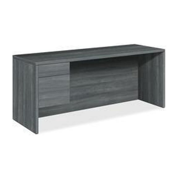 HON 10546LLS1 10500 Series Sterling Ash Left-Pedestal Credenza