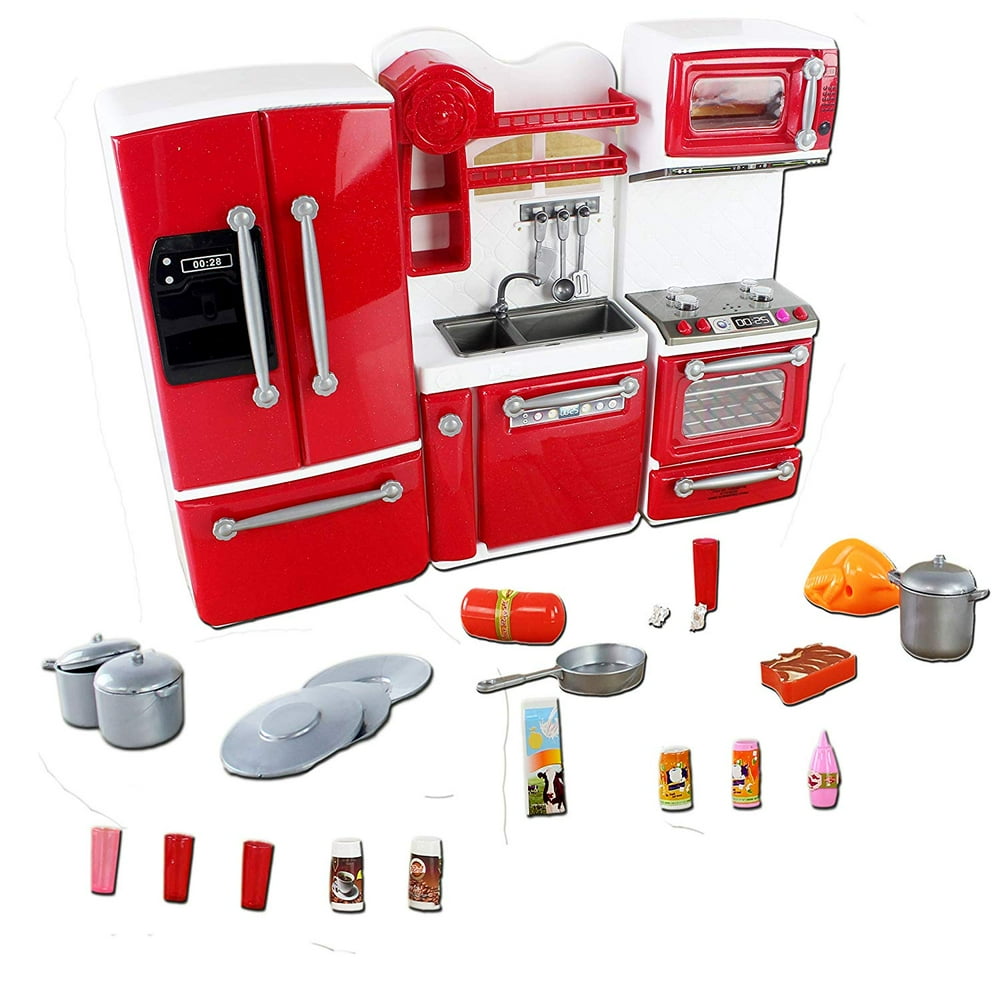 Children's Pretend Kitchen Play Battery Operated Mini Kitchen