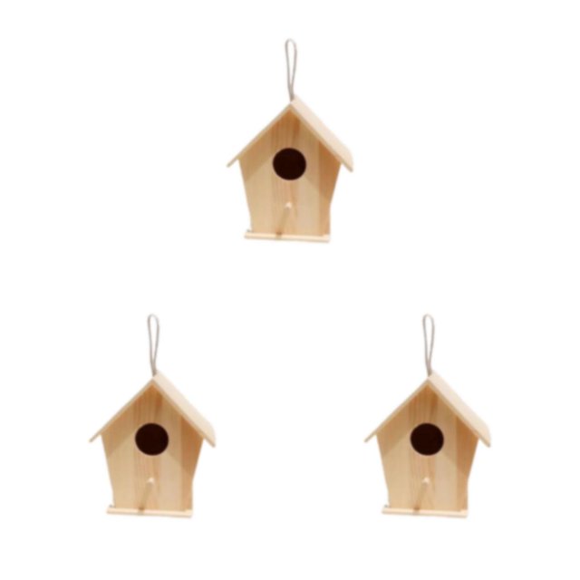 Methold Simulación de jaula de pájaros de madera, colgante portátil para fotografía, fiesta, Club, Bar, nido de pájaro decorativo, Type1 NO1