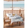 thumbnail image 2 of Outdoor Tablecloth with Umbrella Hole for Patio/Picnic/Party/Camping, Blue Teal Eucalyptus Waterproof Table Cloth Rectangle Table Cover Washable, Weeping Botanical Leaf Watercolor (60"x 84"), 2 of 8