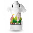 thumbnail image 3 of Circus Apron Circus Carnival Scene with Ferris Wheel and Tree Images Cool Fun Park Artistic Show, Unisex Kitchen Bib Apron with Adjustable Neck for Cooking Baking Gardening, Multicolor, by Ambesonne, 3 of 3