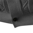 thumbnail image 4 of RYDCOT Men's Cardigan Sweater Knit Solid Color Long Sleeved V Neck Jacquard Buttons Cardigan Dark Gray M(M), 4 of 7