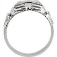 thumbnail image 2 of FB Jewels 14k White Gold 15x11mm Men's Claddagh Ring, 2 of 2