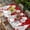 Red Silvery, variant on Grey Christmas Table Cloths for 4 Foot Rectangle Tables, Snowman Snowflake Gifts Xmas Tree Patio Waterproof Elastic Fitted Tablecloths, Washable Rectangular Table Cover for Camping