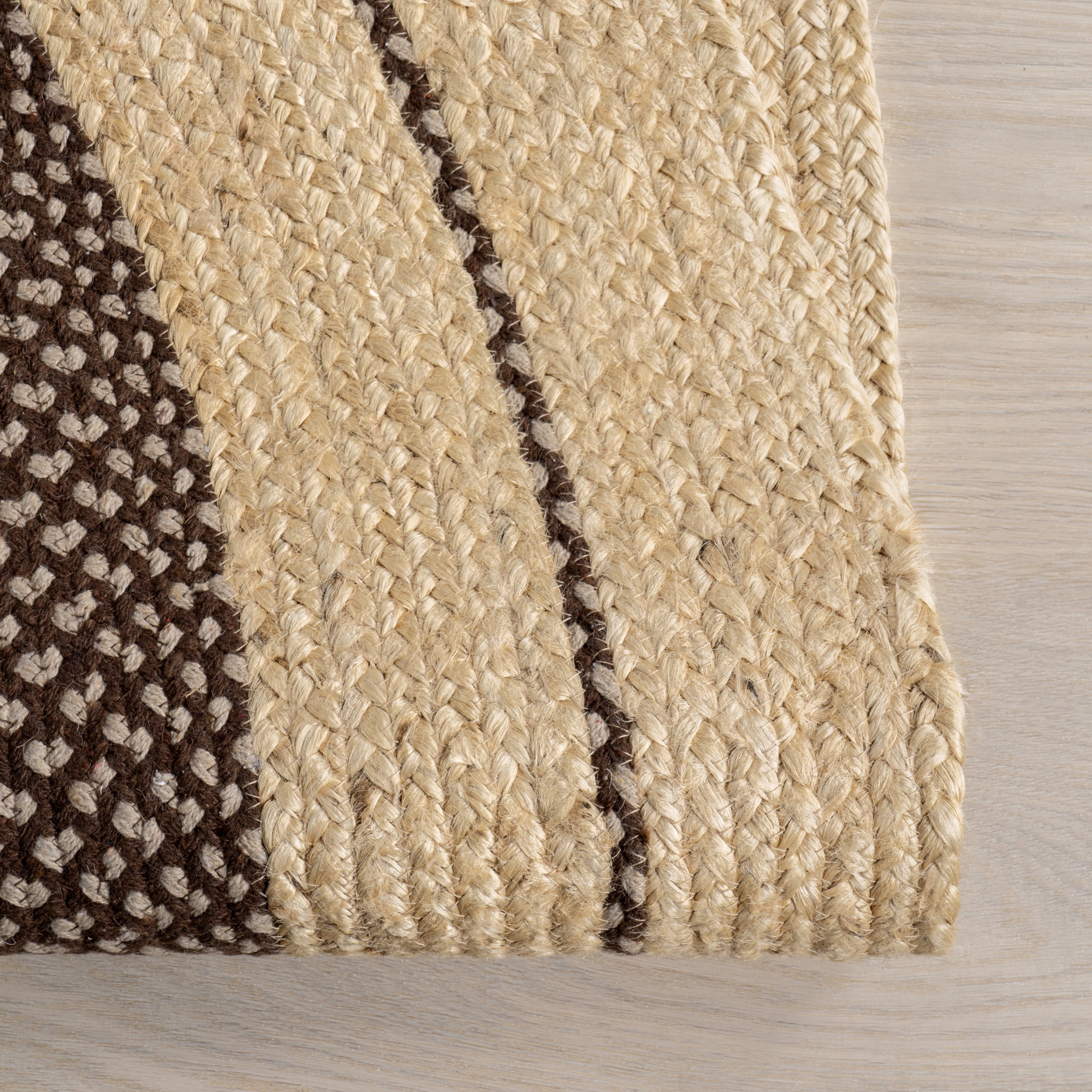 Rugs USA Cottage Oval Jute Area Rug, 3' x 5', Oval, Cottage Dark Brown