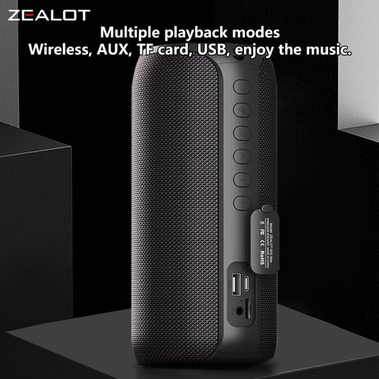 ZEALOT S32 Max Bluetooth Portable Speaker Black - Walmart.com