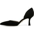 thumbnail image 4 of Sam Edelman Victoria Black Suede Slip On Pointed Toe Stiletto Heel Fashion Pumps (Black Suede, 6.5), 4 of 6