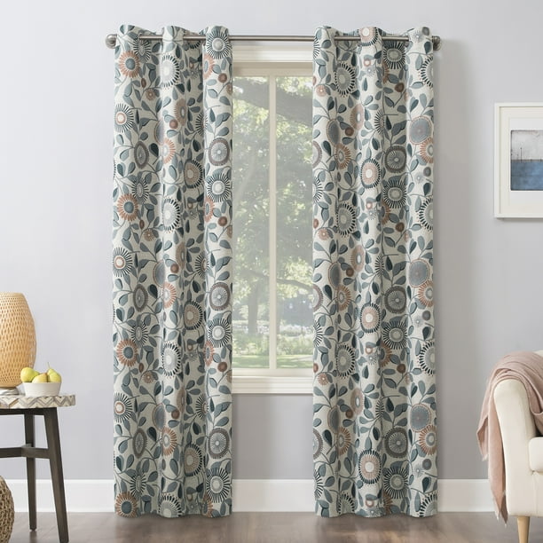Mainstays Blackout Print Grommet Curtain Panel - Walmart.com - Walmart.com