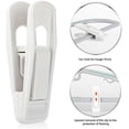 thumbnail image 4 of 40pc Plastic Hanger Clips - Strong Pinch Grip Clips, White Pant Skirt Clip, Multi-Purpose Finger Clip for Slim-line Clothes Hangers, 4 of 8