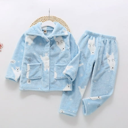 

Bessbest New Year Toddler Baby Boys Girls Cartoon Keep Warm Pajamas Flannel Nightwear Sleepwear