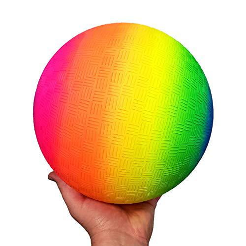 ppnc inc., 8.5" rainbow playground ball | handball | kickball