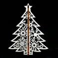 thumbnail image 2 of Ganz Laser Cut Christmas Trees Small - One Tree 6.75 Inch, Wood - Folds Flat Ex20909 Snowflake, 2 of 3