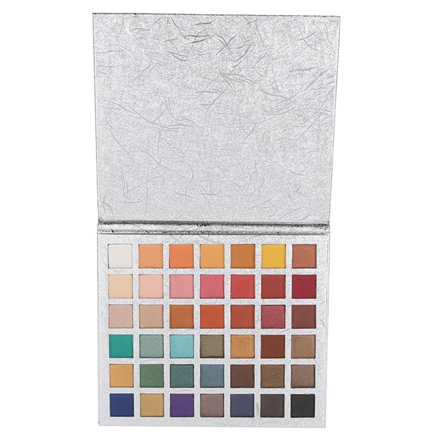 QIBEST 42 colores paleta de sombra de ojos mate brillo ojos pigmento polvo maquillaje sombra de ojos