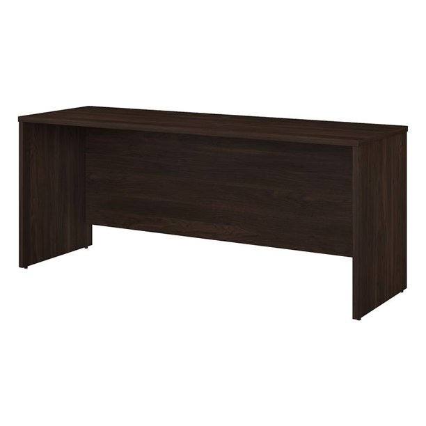 Office 500 72W x 24D Credenza Desk in Black Walnut Engineered Wood