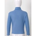 thumbnail image 3 of MSemis Kids Girls Boys Basic Turtleneck Warm Thermal Underwear Tops for Winter Light Blue 5-6, 3 of 7