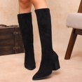 thumbnail image 2 of DeHolifer Women's Boots Pointed Toe Mid-Heel Comfortable Knee-High Boots with Side Zipper, 2 of 8